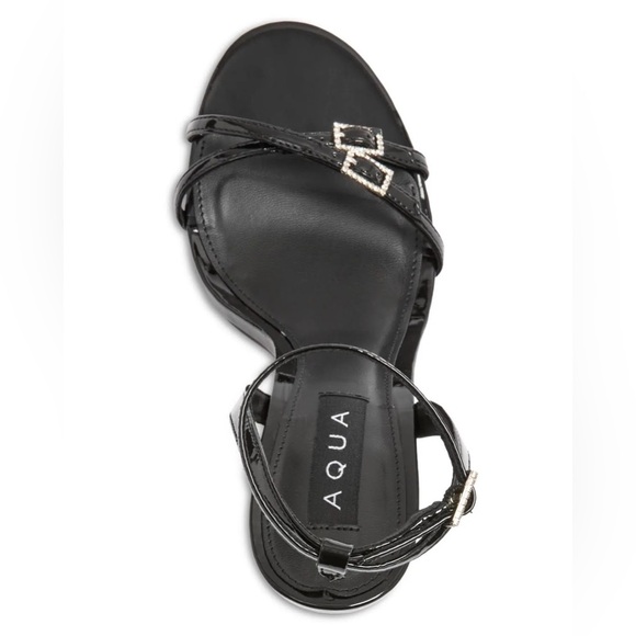 Aqua Women's Strappy High Heel
Round Toe Ankle Strap, Black, 9B NWOB - Picture 3 of 14